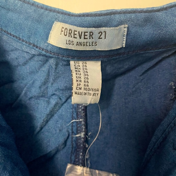 Forever 21 chambray midi button up skirt - Picture 2 of 2